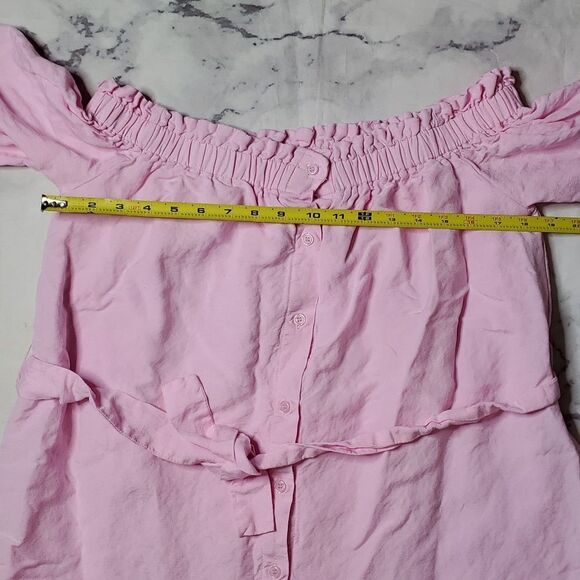 Caitlin Covington x Pink Lily Pink Off the Shoulder Dress - Picture 3 of 6